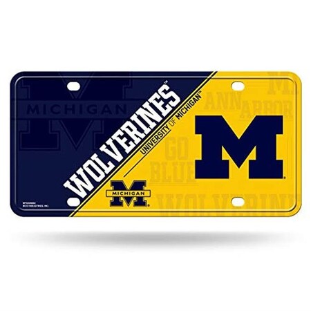Caseys Caseys 9474630350 12 x 6 in. Michigan Wolverines License Plate Metal 9474630350